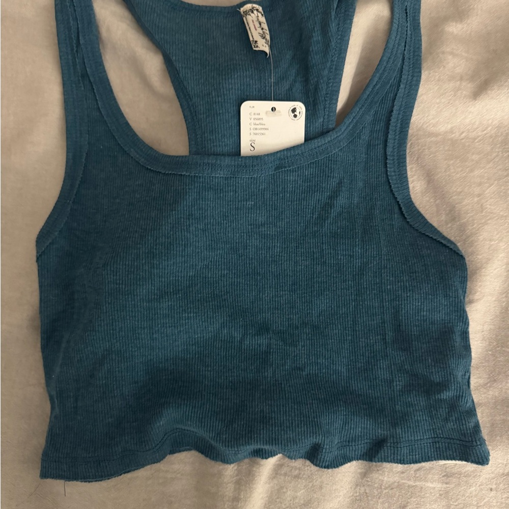 Free people teal tank top